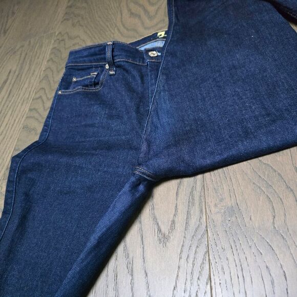 7 For All Mankind The High Rise Ankle Skinny Dark Wash Jeans - Picture 6 of 10